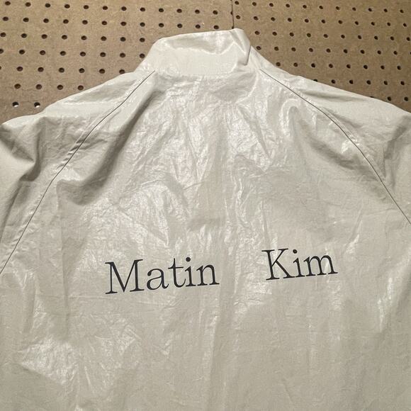 NWT Matin Kim Jacket Womens XL Beige Coating Windbreaker Korea Authentic NEW - Picture 7 of 10